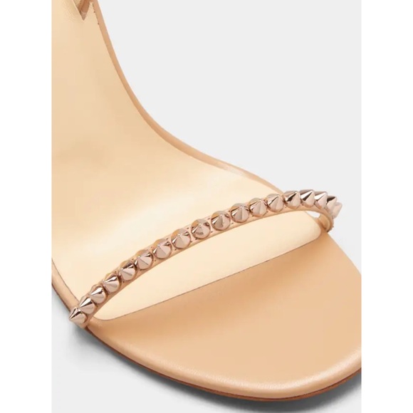 so me spike red sole sandals nude